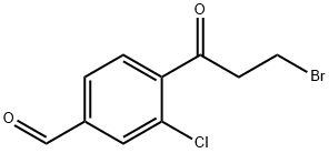 4-(3-Bromopropanoyl)-3-chlorobenzaldehyde Structure