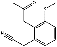 3-(Methylthio)-2-(2-oxopropyl)phenylacetonitrile Structure