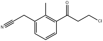 3-(3-Chloropropanoyl)-2-methylphenylacetonitrile Structure