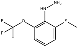 1-(2-(Methylthio)-6-(trifluoromethoxy)phenyl)hydrazine Structure