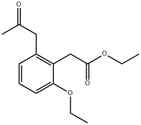 Ethyl 2-ethoxy-6-(2-oxopropyl)phenylacetate Structure