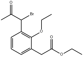 Ethyl 3-(1-bromo-2-oxopropyl)-2-ethoxyphenylacetate Structure