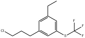 1-(3-Chloropropyl)-3-ethyl-5-(trifluoromethylthio)benzene Structure