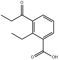 2-Ethyl-3-propionylbenzoic acid Structure