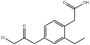 4-(3-Chloro-2-oxopropyl)-2-ethylphenylacetic acid Structure