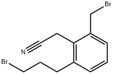 2-(Bromomethyl)-6-(3-bromopropyl)phenylacetonitrile Structure