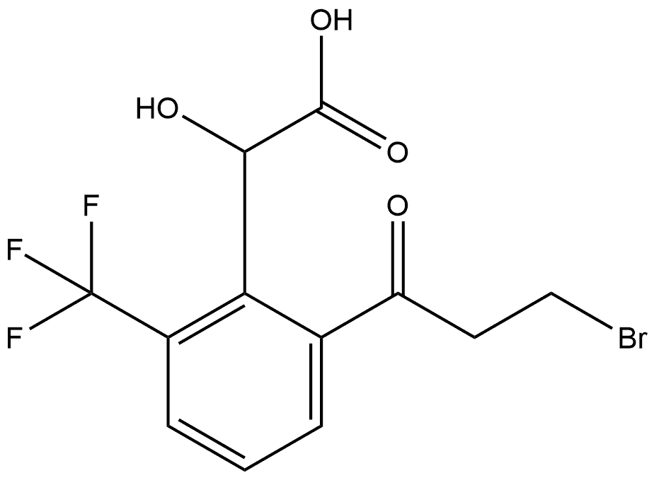 2-(3-Bromopropanoyl)-6-(trifluoromethyl)mandelic acid Structure