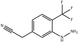 3-Hydrazinyl-4-(trifluoromethyl)phenylacetonitrile Structure