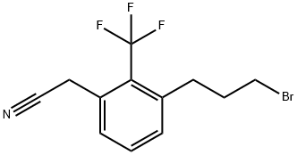 3-(3-Bromopropyl)-2-(trifluoromethyl)phenylacetonitrile Structure