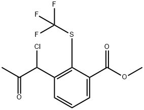 Methyl 3-(1-chloro-2-oxopropyl)-2-(trifluoromethylthio)benzoate Structure