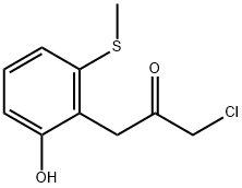 2-(3-Chloro-2-oxopropyl)-3-(methylthio)phenol Structure