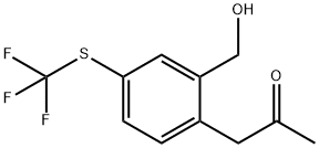 2-(2-Oxopropyl)-5-(trifluoromethylthio)benzyl alcohol Structure