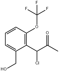 2-(1-Chloro-2-oxopropyl)-3-(trifluoromethoxy)benzyl alcohol Structure