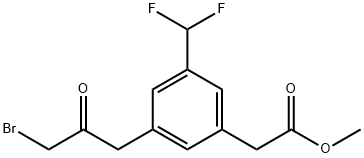 Methyl 3-(3-bromo-2-oxopropyl)-5-(difluoromethyl)phenylacetate Structure