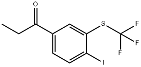 1-(4-Iodo-3-(trifluoromethylthio)phenyl)propan-1-one 구조식 이미지