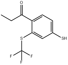 4-Propionyl-3-(trifluoromethylthio)thiophenol Structure