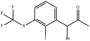 1-Bromo-1-(2-iodo-3-(trifluoromethylthio)phenyl)propan-2-one Structure