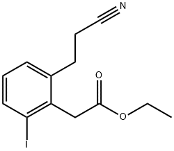 Ethyl 2-(2-cyanoethyl)-6-iodophenylacetate Structure