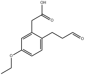 5-Ethoxy-2-(3-oxopropyl)phenylacetic acid Structure