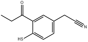 4-Mercapto-3-propionylphenylacetonitrile Structure