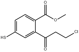 Methyl 2-(3-chloropropanoyl)-4-mercaptobenzoate 구조식 이미지