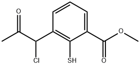 Methyl 3-(1-chloro-2-oxopropyl)-2-mercaptobenzoate Structure