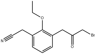 3-(3-Bromo-2-oxopropyl)-2-ethoxyphenylacetonitrile Structure