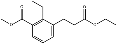 Methyl 3-(3-ethoxy-3-oxopropyl)-2-ethylbenzoate Structure