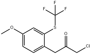 4-(3-Chloro-2-oxopropyl)-3-(trifluoromethylthio)anisole Structure