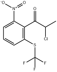 2-Chloro-1-(2-nitro-6-(trifluoromethylthio)phenyl)propan-1-one Structure