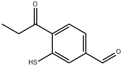 3-Mercapto-4-propionylbenzaldehyde Structure