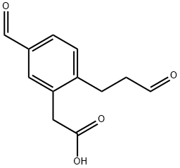 5-Formyl-2-(3-oxopropyl)phenylacetic acid Structure