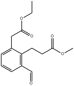 Ethyl 3-formyl-2-(3-methoxy-3-oxopropyl)phenylacetate Structure