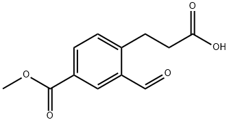 Methyl 4-(2-carboxyethyl)-3-formylbenzoate Structure