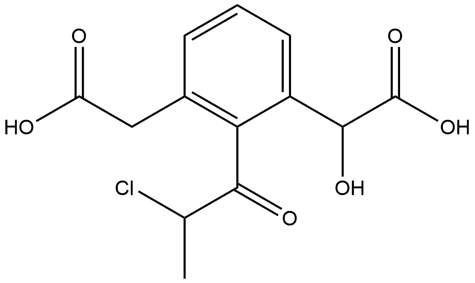 3-(Carboxymethyl)-2-(2-chloropropanoyl)mandelic acid Structure