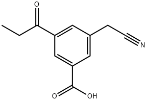 3-Carboxy-5-propionylphenylacetonitrile Structure