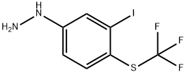 1-(3-Iodo-4-(trifluoromethylthio)phenyl)hydrazine 구조식 이미지