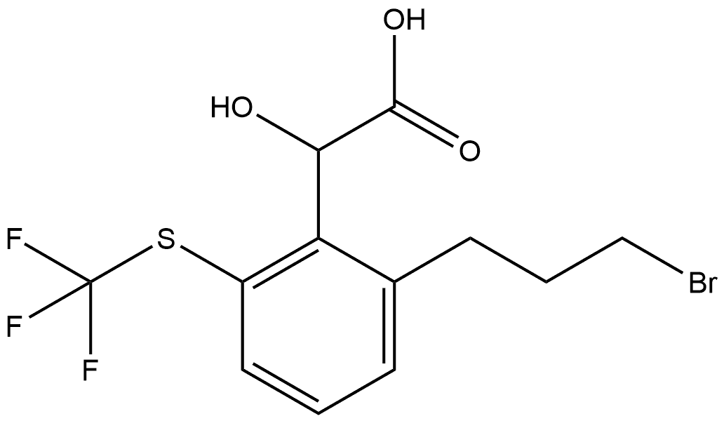 2-(3-Bromopropyl)-6-(trifluoromethylthio)mandelic acid Structure