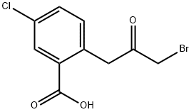 2-(3-Bromo-2-oxopropyl)-5-chlorobenzoic acid Structure