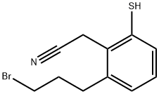 2-(3-Bromopropyl)-6-mercaptophenylacetonitrile Structure