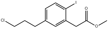 Methyl 5-(3-chloropropyl)-2-iodophenylacetate Structure