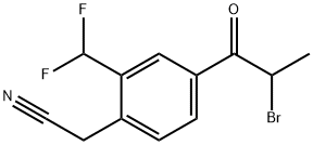 4-(2-Bromopropanoyl)-2-(difluoromethyl)phenylacetonitrile Structure