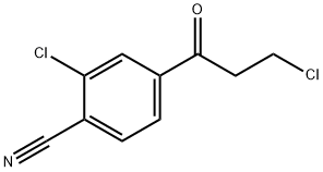 2-Chloro-4-(3-chloropropanoyl)benzonitrile Structure