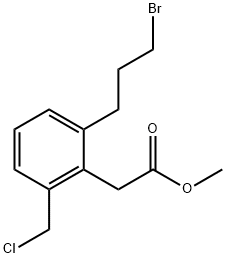 Methyl 2-(3-bromopropyl)-6-(chloromethyl)phenylacetate Structure