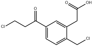 2-(Chloromethyl)-5-(3-chloropropanoyl)phenylacetic acid Structure