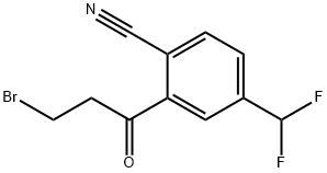 2-(3-Bromopropanoyl)-4-(difluoromethyl)benzonitrile Structure