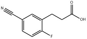5-Cyano-2-fluorophenylpropanoic acid 구조식 이미지