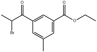 Ethyl 3-(2-bromopropanoyl)-5-methylbenzoate Structure