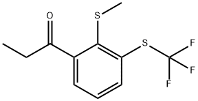 1-(2-(Methylthio)-3-(trifluoromethylthio)phenyl)propan-1-one Structure