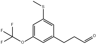 3-(3-(Methylthio)-5-(trifluoromethoxy)phenyl)propanal Structure